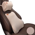 Bộ gối tựa đầu và tựa lưng nỉ bọc cao su non siêu đàn hồi P113, Màu đen 