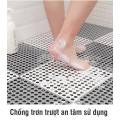 Thảm nhựa chống trơn trượt lót sàn nhà tắm, nhà vệ sinh N304, Màu ghi