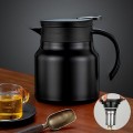 Ấm pha trà giữ nhiệt có lưới lọc dung tích 1 lít tiện lợi BA265, Màu đen - Không hiển thị nhiệt độ