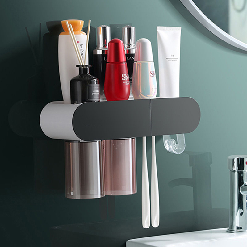 Bộ nhả kem đánh răng thông minh dính tường cao cấp BA329