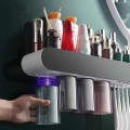 Bộ nhả kem đánh răng thông minh dính tường cao cấp BA329, Bộ 2 cốc