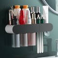 Bộ nhả kem đánh răng thông minh dính tường cao cấp BA329, Bộ 2 cốc