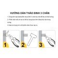 Đinh treo tranh ảnh không cần khoan đục tường BA662, Combo 20 đinh 4 chân