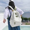 Balo học sinh, sinh viên chống thấm nước cao cấp Z117, Màu trắng khóa xanh