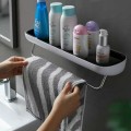 Kệ để đồ nhà tắm dán tường kèm thanh treo khăn BA105