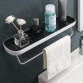 Kệ để đồ nhà tắm dán tường kèm thanh treo khăn BA105
