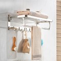 Giá treo khăn kết hợp để đồ nhà tắm có thể gấp gọn tiện lợi T140