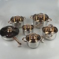Bộ nồi 6 món đáy từ 5 lớp nắp kính chịu lực cao cấp BA298