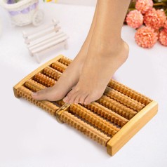 Bàn massage chân bằng gỗ 5 hàng cao cấp J141