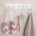 Thanh 6 móc treo đồ dán tường siêu dính chịu lực đa năng N320
