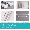 Thanh treo đa năng điều chỉnh độ dài tùy ý không cần khoan đục N255, Thanh 70-120cm	