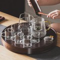 Khay trà tre tròn có khoang chứa nước tiện dụng, Loại nhỏ 25x25x5 (cm)