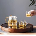 Khay trà tre tròn có khoang chứa nước tiện dụng, Loại nhỏ 25x25x5 (cm)