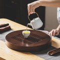 Khay trà tre tròn có khoang chứa nước tiện dụng, Loại nhỏ 25x25x5 (cm)