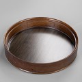 Khay trà tre tròn có khoang chứa nước tiện dụng, Loại nhỏ 25x25x5 (cm)