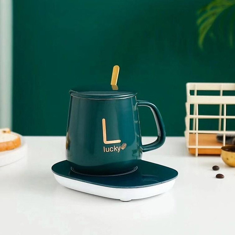 Cốc hâm nóng thông minh kèm đế điện và thìa cao cấp