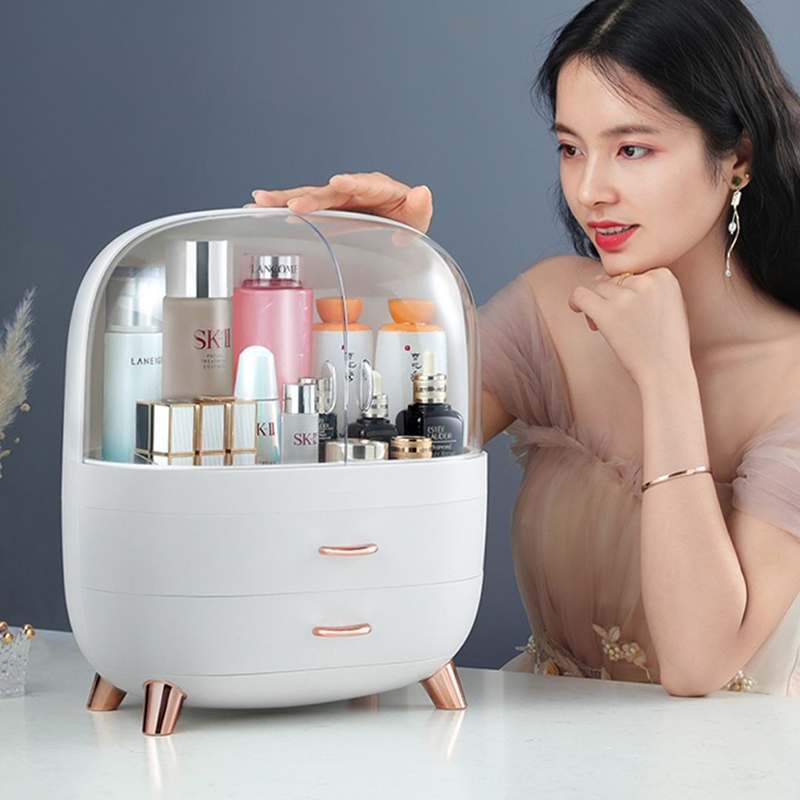 Kệ đựng mỹ phẩm để bàn thông minh cao cấp 3 ngăn