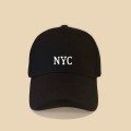 Mũ lưỡi trai thời trang thêu chữ NYC cao cấp, Màu đen 