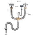 Bộ xi phông, ống xả chậu rửa bát 2 hố cao cấp BA724