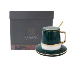 Bộ tách trà, cà phê gốm sứ cao cấp kèm hộp quà tặng sang trọng