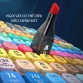 Bút màu dạ marker 2 đầu chuyên nghiệp kèm túi vải, 30 màu