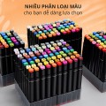 Bút màu dạ marker 2 đầu chuyên nghiệp kèm túi vải, 30 màu