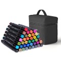 Bút màu dạ marker 2 đầu chuyên nghiệp kèm túi vải, 30 màu
