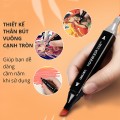 Bút màu dạ marker 2 đầu chuyên nghiệp kèm túi vải, 30 màu