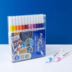 Bút màu acrylic marker màu tươi sáng cao cấp BA716, 24 màu