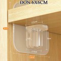 Miếng dán chốt đỡ kệ chữ L cao cấp treo tường không khoan móc, giá đỡ tủ, kê ván, chia ngăn, siêu dính, Dán kệ đơn 6x6cm