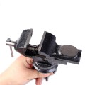 Ê tô kẹp bàn mini mâm xoay ngàm mở 50cm-60cm BA731, Ê tô mở miệng 6cm (AK-6276)	