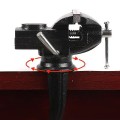 Ê tô kẹp bàn mini mâm xoay ngàm mở 50cm-60cm BA731, Ê tô mở miệng 6cm (AK-6276)	
