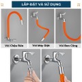 Ống nối vòi nước xoay 360 độ đa năng, Loại dây 20cm + đầu nối