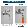 Ống nối vòi nước xoay 360 độ đa năng, Loại dây 20cm + đầu nối