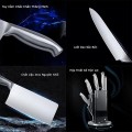 Bộ dao 6 món cao cấp kèm khay nhà bếp tiện dụng BA739