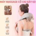 Máy massage cổ vai gáy hồng ngoại 6D chườm nóng giảm đau mỏi BA756