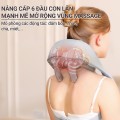 Máy massage cổ vai gáy hồng ngoại 6D chườm nóng giảm đau mỏi BA756