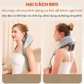 Máy massage cổ vai gáy hồng ngoại 6D chườm nóng giảm đau mỏi BA756