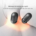 Gối massage cổ vai gáy ruột cao su non giảm đau mỏi BA775, Màu đen 