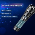 Đèn pin mini siêu sáng chiếu xa chống nước cao cấp BA777, Pin18650 1200mah