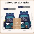 Balo chống gù giảm gánh nặng dung tích lớn cao cấp BA779, Màu xanh lá - Nhỏ: 38 * 26 * 18cm (cho 1-2 lớp)