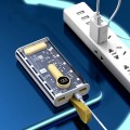 Sạc dự phòng trong suốt dung lượng 20000mah, tích hợp 4 dây sạc BA774