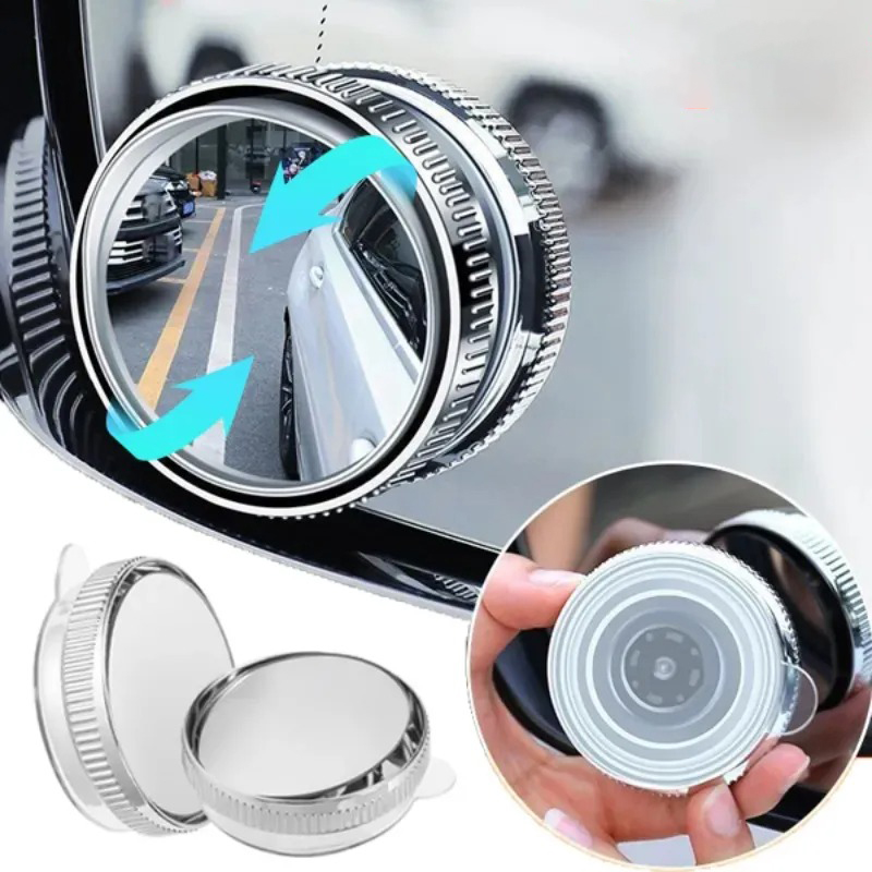 Cặp gương cầu lồi ô tô gắn kính hậu có viền xoay 360 độ xóa điểm mù BA1354