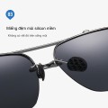 Kính mát thời trang nam AORON tròng phân cực chống tia UV400 BA1373, Gọng Xám - Mắt Xám