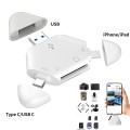 Đầu đọc thẻ nhớ SD, TF đa năng 3in1 dùng cho nhiều thiết bị BA755