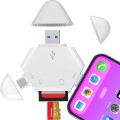 Đầu đọc thẻ nhớ SD, TF đa năng 3in1 dùng cho nhiều thiết bị BA755