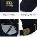 Mũ lưỡi trai Jeep Spirit màu trơn form cứng phong cách thể thao BA786, Màu đen 