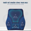 Gối tựa lưng văn phòng chất liệu cao su non cao cấp BA753, Màu đen 