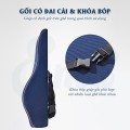Gối tựa lưng văn phòng chất liệu cao su non cao cấp BA753, Màu đen 