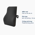 Gối tựa lưng văn phòng chất liệu cao su non cao cấp BA753, Màu đen 